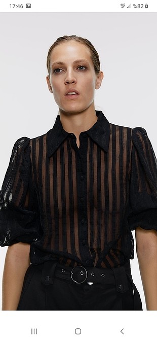 ZARA TRANSPARAN BLUZ