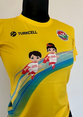 Turkcell Baskılı Sarı Erkek Spor Tişörtü