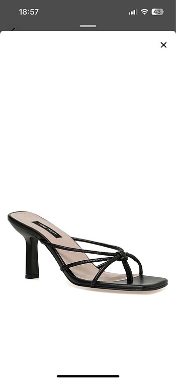 38 Beden siyah Renk Nine west topuklu terlik