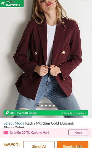 Mürdüm blazer ceket