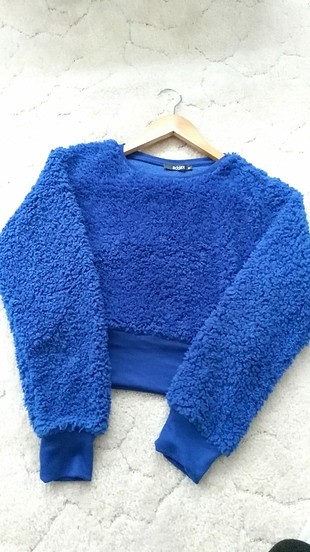 peluş kürk sweatshirt 