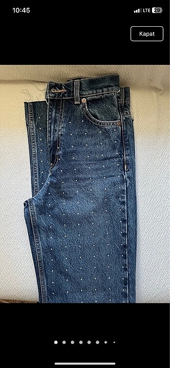 Zara taşlı jean