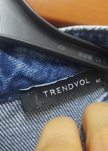 Trendyol & Milla Yüksek Yakalı Midi Denim Elbise