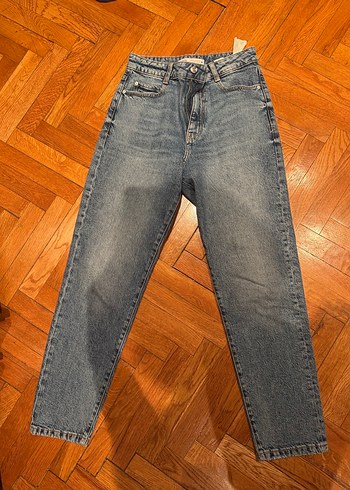Gri Tie-Dye Desenli Kadın Denim Pantolon