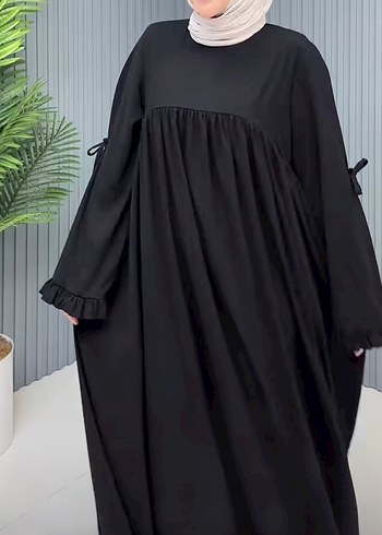 Diğer medine ipeği siyah tesettür elbise