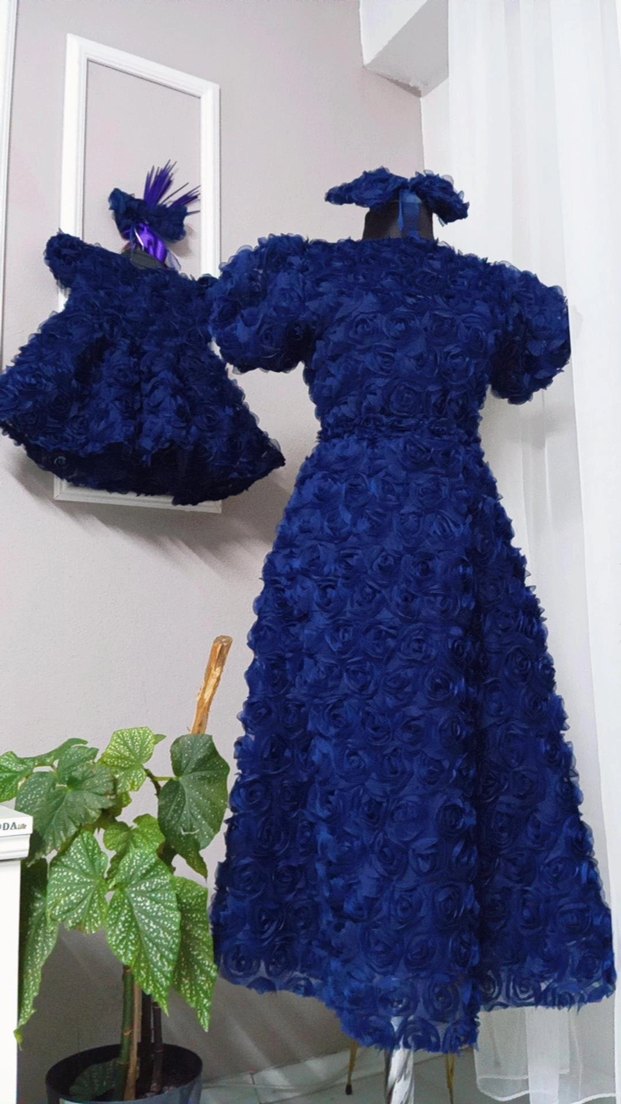 3d güllü anne kız kombını - Görsel 4