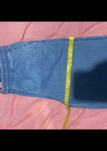 Navy Renk Midi Boy Rahat Kesim Kadın Kot Pantolon - Görsel 3