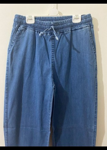 Navy Renk Midi Boy Rahat Kesim Kadın Kot Pantolon - Görsel 2