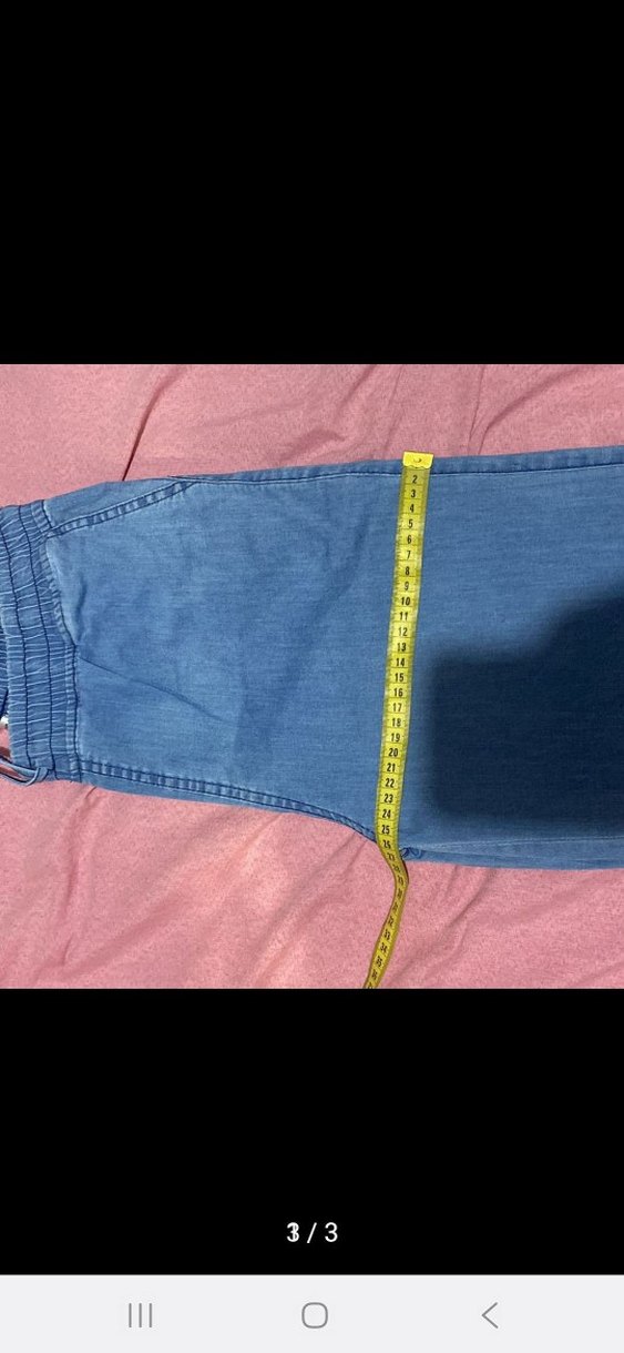 Navy Renk Midi Boy Rahat Kesim Kadın Kot Pantolon - Görsel 3