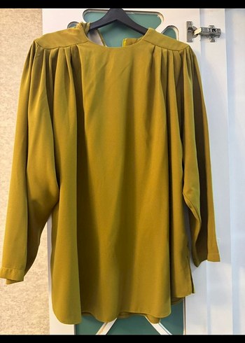 Kadın Haki Midi Bol Kesim Kemerli Pantolon - Görsel 3