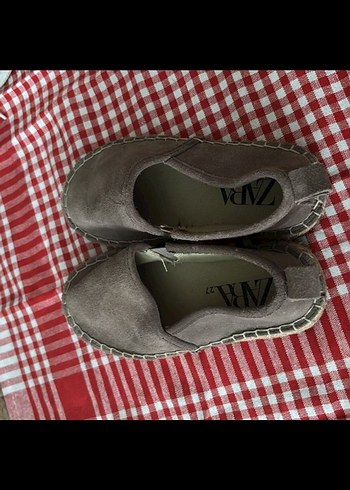 Zara Kadın Kahverengi Süet Dolgu Topuk Espadril 28 - Görsel 2