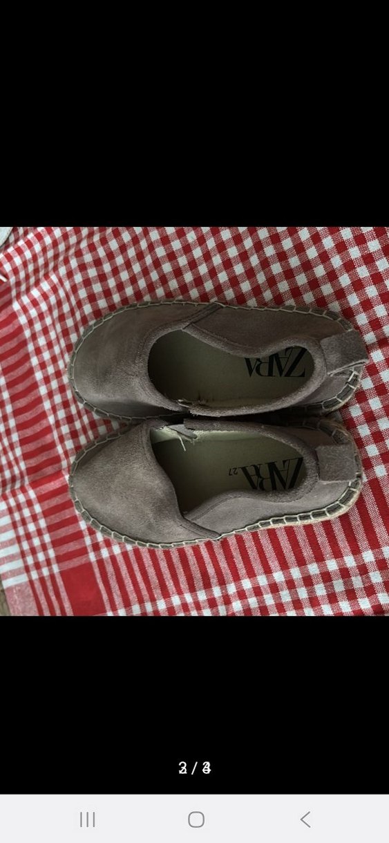 Zara Kadın Kahverengi Süet Dolgu Topuk Espadril 28 - Görsel 2