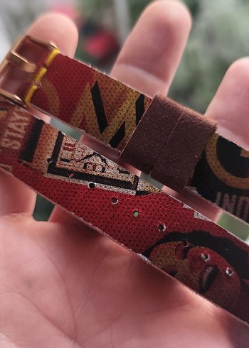 El yapımı deriden omega baskılı kordon - Görsel 5