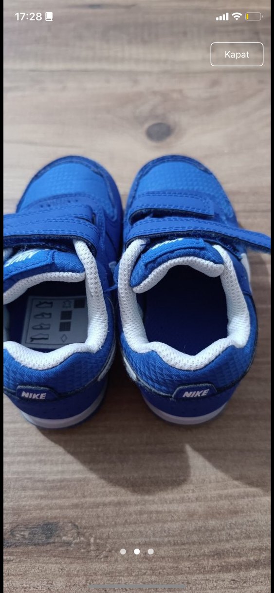 Çocuk Mavi Nike Cırt Cırtlı Spor Ayakkabı - Görsel 2