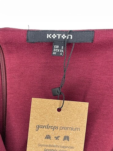 s Beden bordo Renk Koton Kısa Elbise %70 İndirimli.