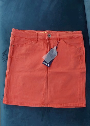 Düğmeli Denim Mini Etek