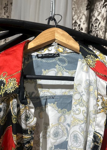 Uzun, Desenli, Salaş Kadın Gömlek - Görsel 4