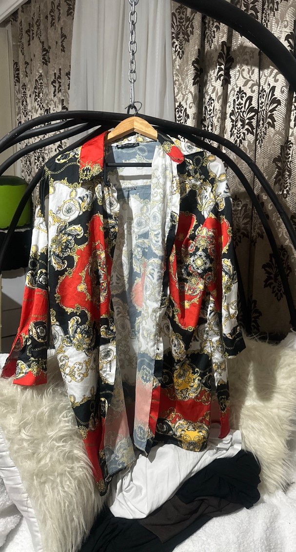 Uzun, Desenli, Salaş Kadın Gömlek - Görsel 3