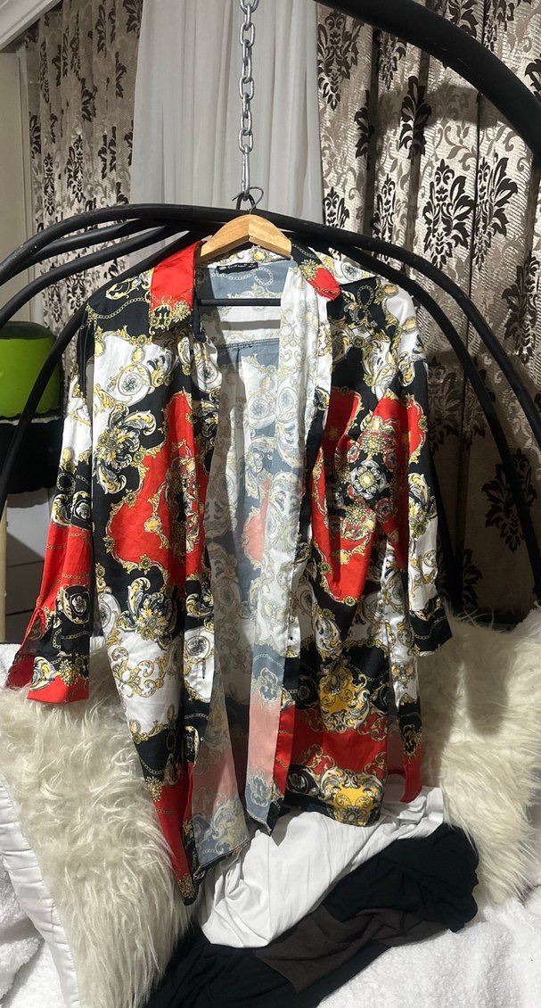 Uzun, Desenli, Salaş Kadın Gömlek - Görsel 2