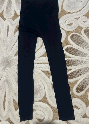 Siyah Kadın Normal Boy Esnek Tayt - Görsel 3