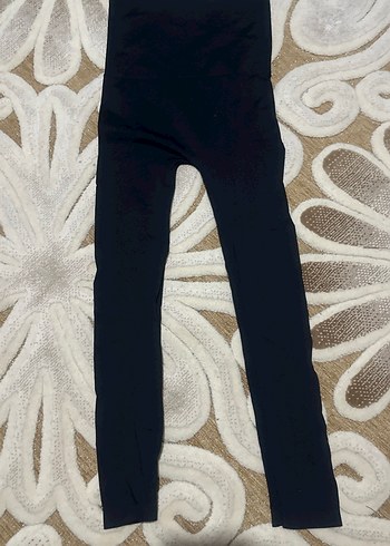 Siyah Kadın Normal Boy Esnek Tayt - Görsel 2