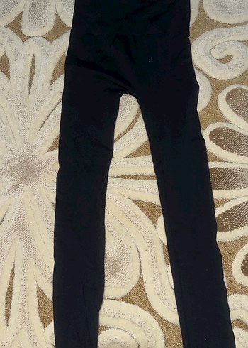 Siyah Kadın Normal Boy Esnek Tayt - Görsel 4