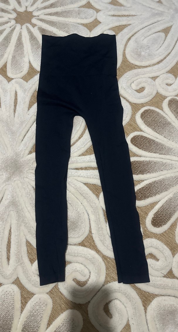 Siyah Kadın Normal Boy Esnek Tayt - Görsel 3