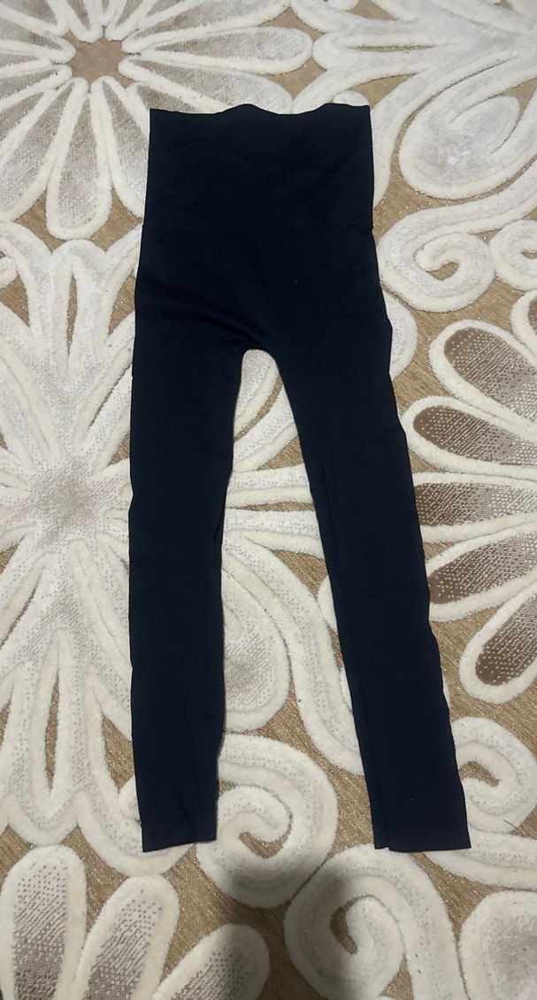Siyah Kadın Normal Boy Esnek Tayt - Görsel 2