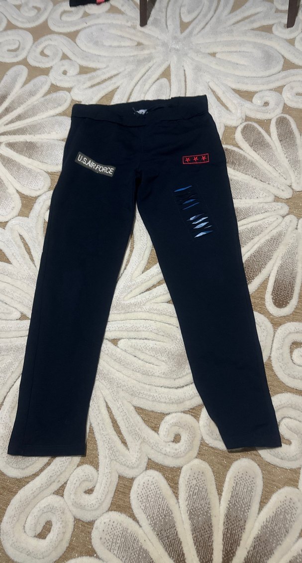 Siyah Erkek Çocuk Dar Kesim Street Wear Pantolon - Görsel 2