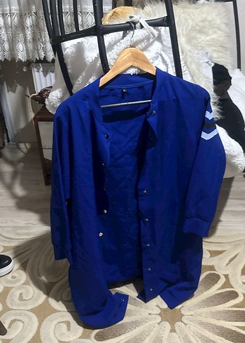 Düğmeli Lacivert Midi Hamile Ceketi - Görsel 2