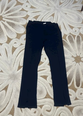 Siyah Midi Kadın Kumaş Pantolon - Görsel 2