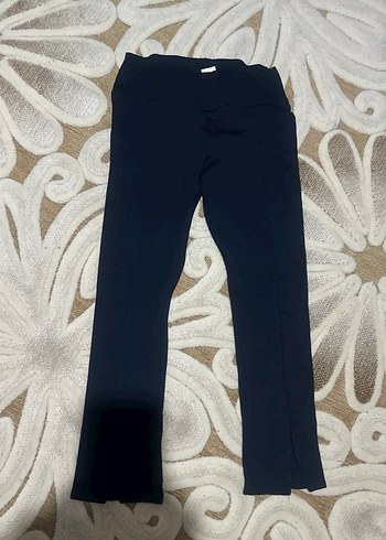 Siyah Midi Kadın Kumaş Pantolon - Görsel 3