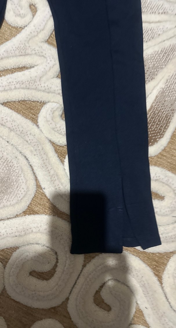 Siyah Midi Kadın Kumaş Pantolon - Görsel 4