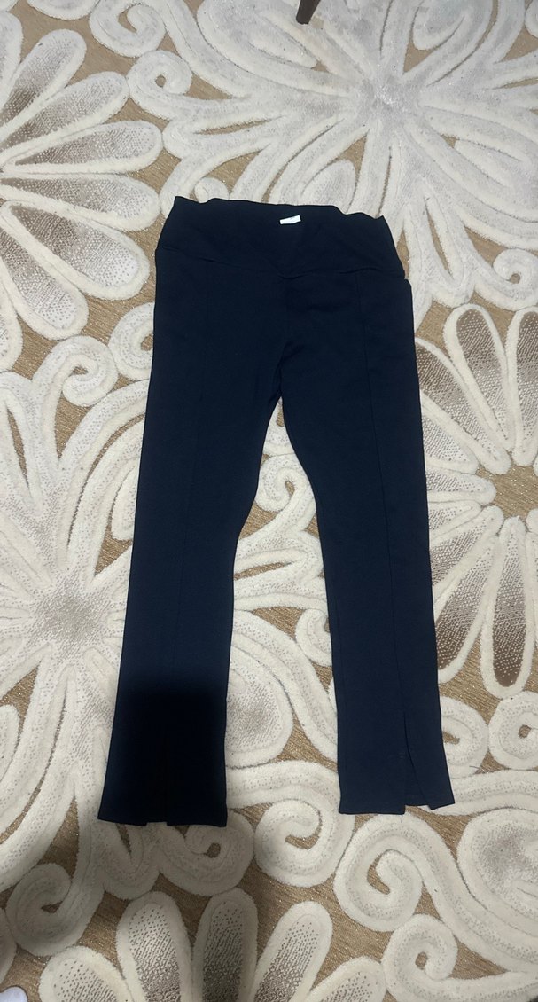 Siyah Midi Kadın Kumaş Pantolon - Görsel 3