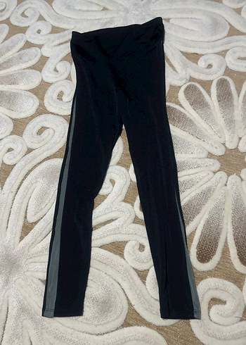 Siyah Elastik Midi Kadın Tayt - Görsel 2