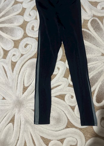 Siyah Elastik Midi Kadın Tayt - Görsel 3