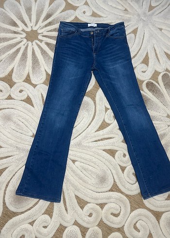 Kadın Mavi Regular Fit Denim Pantolon - Görsel 2