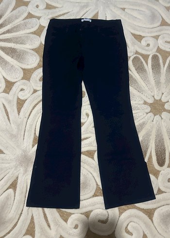 Kadın Siyah Midi Denim Pantolon - Görsel 3