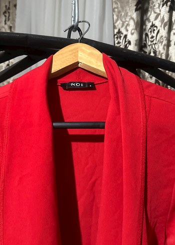 Kırmızı Salaş Midi Kadın Kaban - Görsel 4