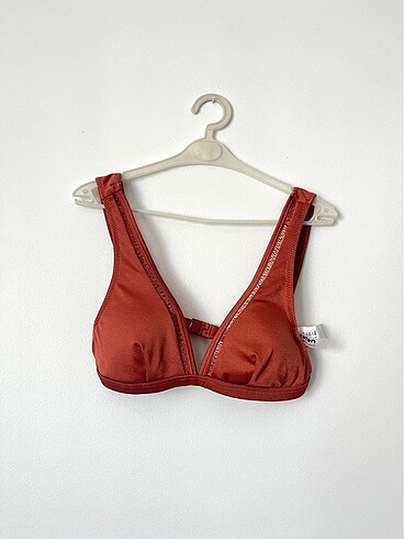 Koton Kiremit Rengi Turuncu Üçgen Bikini Üstü