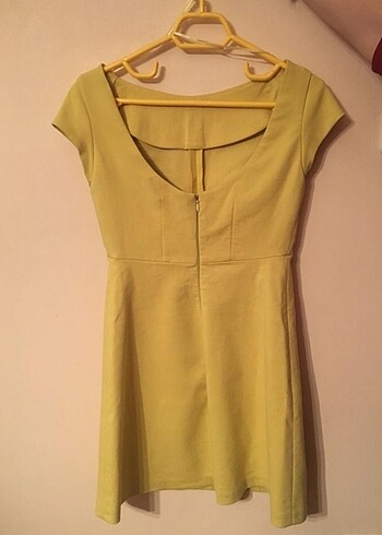 xs Beden Zara Sarı Mini Elbise
