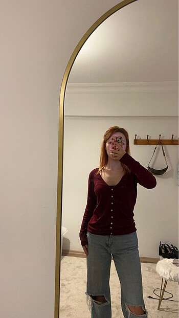 Stradivarius Bordo Hırka
