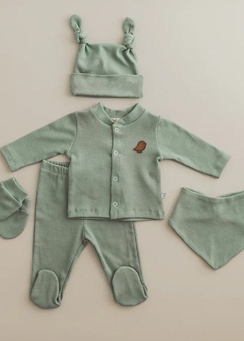 Pamuklu Bebek Hastane Çıkışı Seti - Görsel 2