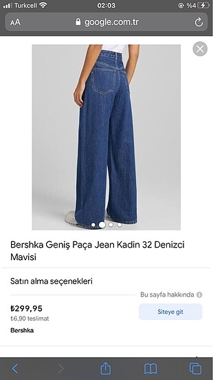 Bershka Bol paça jean SATILDI