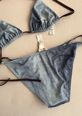 Gri Mini Strappy Bikini - Görsel 3