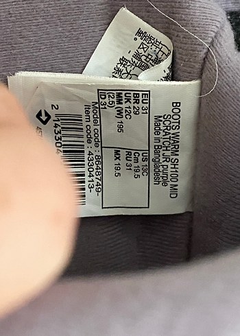 Decathlon Dekatlon kar botu 31 numara