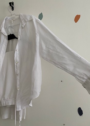 H&m keten alt üst takım S beden - Görsel 3