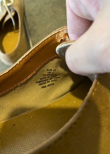 H&m 42 no taba nubuk ayakkabı - Görsel 5