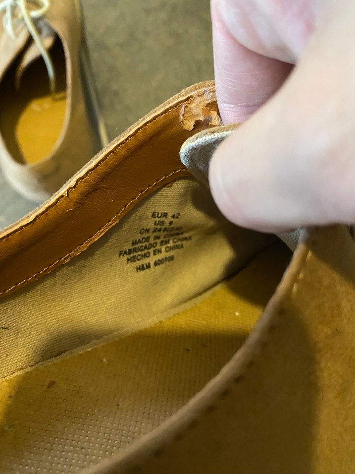 H&m 42 no taba nubuk ayakkabı - Görsel 5