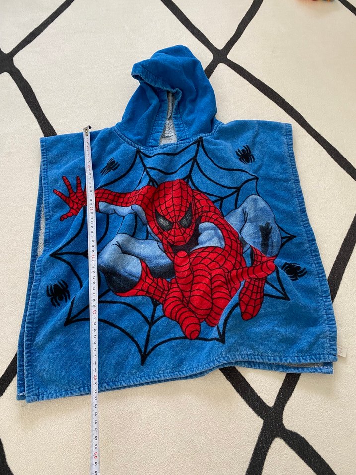 Örümcek adam çocuk panço plaj havlusu - Görsel 3